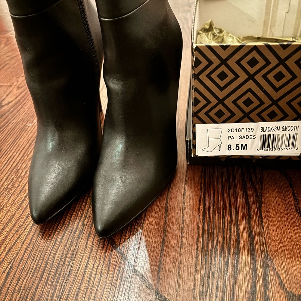 Charles David Black Heeled Boots